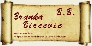Branka Birčević vizit kartica